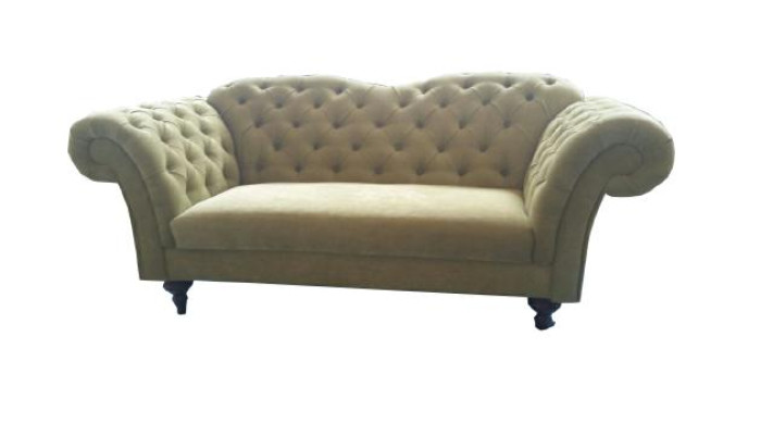 Chesterfield Samt Stoff Textil Sofa Couch Polster 3 Sitz Klassische Couchen Neu