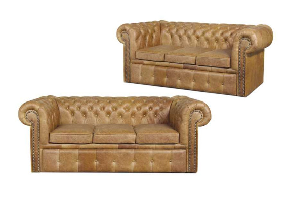 Chesterfield Designer Sofa Couch Polster Garnitur 3 Sitzer Napoli Sofas Möbel