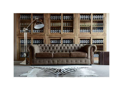 Sofagarnitur Polster Couch Sofa Klassik Chesterfield 3 Sitzer Set Neu NAPOLI IV