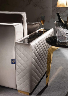 Sofa 2 Sitzer Modern Design Polster Textil Sofas Sitz Möbel Wohnlandschaft Grau