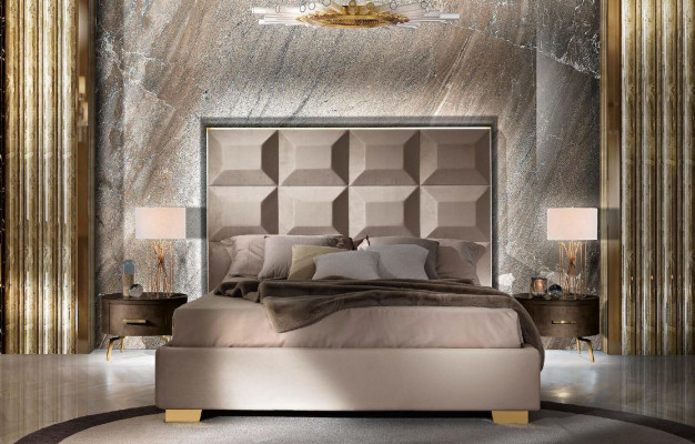 Bett Luxus Betten Bettrahmen Holz Schlafzimmer Doppel Ehe Italienische Möbel Neu