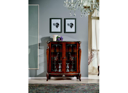 Schick Design Möbel Luxus Holz Vitrine Stil Antik Barock Schrank Italienische Anrichte