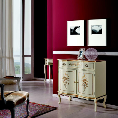 Wohnzimmer Möbel Klassische Barock Luxus Sideboard Kommode Echtholz