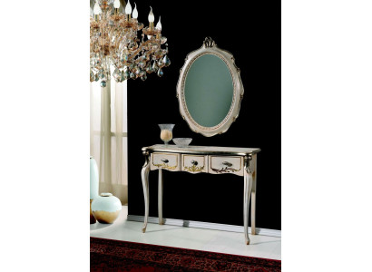 Möbel Barock Luxus Konsolentisch Wandtisch Tisch Weiß Klassischer Holz 106 cm