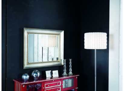 Klassischer Wandspiegel Holzrahmen Spiegel Luxus Möbel Silber Hänge Glas Rahmen Wand