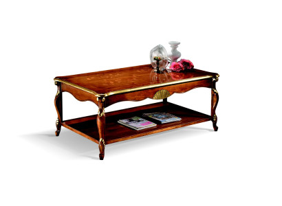 Design Holz Italienische Möbel Barock Stil Braun Couchtisch Wohnzimmer Tisch Neu