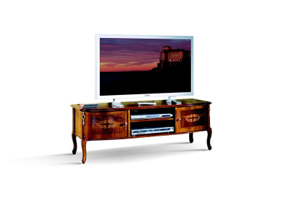 Tv Lowboard RTV Schrank Tisch Wohnzimmer Holz Möbel Barock Stil
