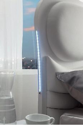 Doppelbett Bett Bettrahmen Bettgestelle Weiß Doppel Modern Luxus Italy Stil Neu