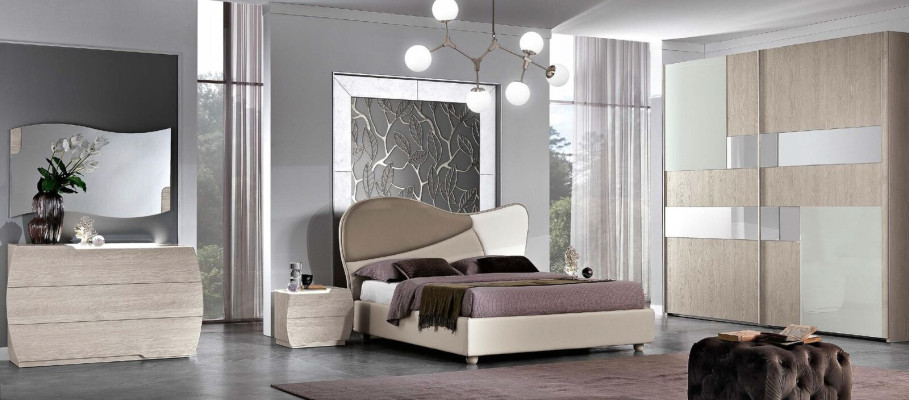 Kommode mit Spiegel Garnitur Kommoden Holz Gruppe Schlafzimmer Modern Set Neu