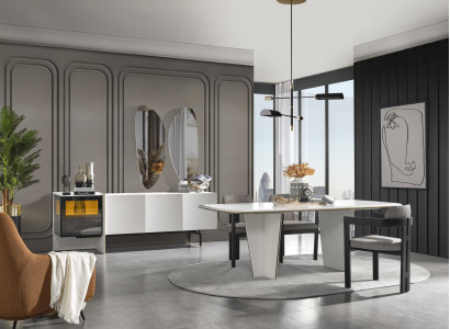  Esszimmer Garnitur Essgruppe Esstisch Luxus Stühle Essecke 5tlg Weiß