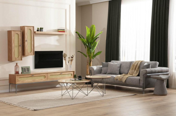 Lowboard rtv Wandschränke Wohnzimmer Holz Möbel Wandregal Set 4 tlg.