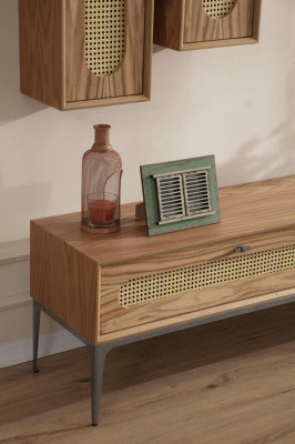 Lowboard rtv Wandschränke Wohnzimmer Holz Möbel Wandregal Set 4 tlg.