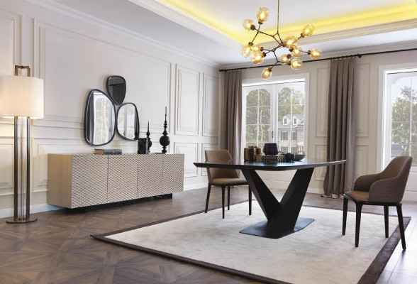 Luxus Esstisch Design Tisch Esszimmer Tische Metall Design Möbel Neu