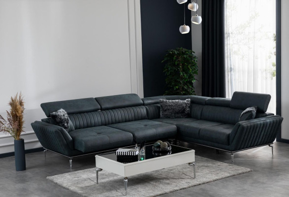 Wohnzimmer Set Ecksofa L-Form TV-Ständer Fernsehwand Garnitur Design