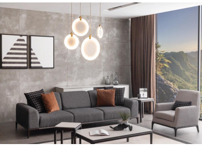 Wohnzimmer Sofagarnitur 4 Sitzer Couchtisch 2x Beistelltische Luxus Sofa