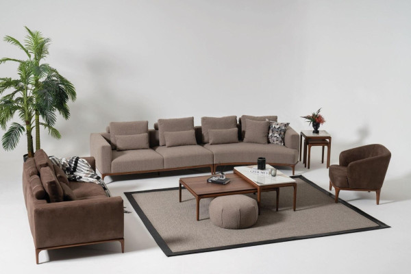 Wohnzimmer 2x Couchtisch Tisch Luxus Design Möbel Braune Tische 2tlg.