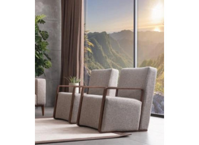 Wohnzimmer Sessel 1 Sitzer Couch Polster Modern Luxus Textil Design