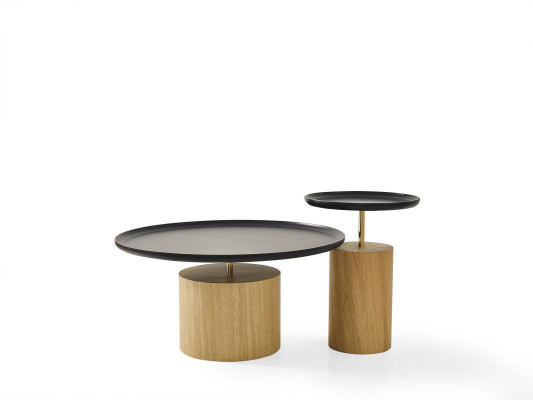 Beistelltisch Tisch Holz Beistell Designer Möbel Schwarz Rund Tisch