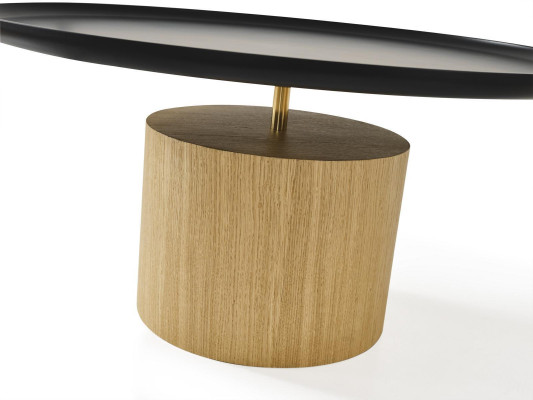 Beistelltisch Tisch Holz Beistell Designer Möbel Schwarz Rund Tisch