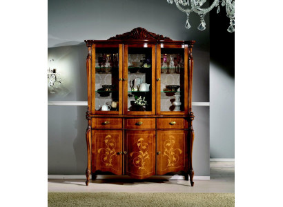 Möbel Luxus Holz Stil Schrank Anrichte Vitrinenschrank Design Italienische Möbel Neu