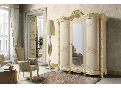 Klassischer Holz Massiv Kleiderschrank Holz Schlafzimmer Regal Schrank Schrank