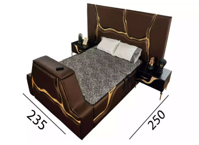 Design Bett Polster Betten Doppelbett Ehe Möbel Luxus Schlafzimmer Bettrahmen