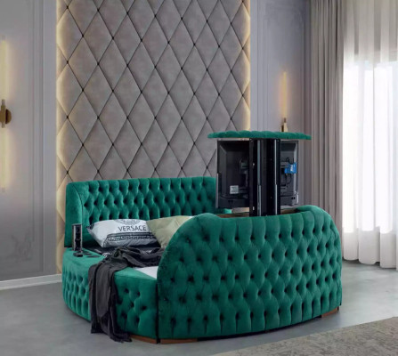 Chesterfield Bett Möbel Doppelbetten Grünes Rund Betten Luxus Hotel mit Lift