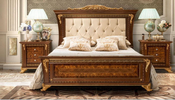 Bett Design 2x Nachttische 3tlg.Schlafzimmer Set Möbel Klassisch Betten