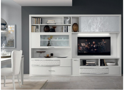 Wohnwand rtv Wand Schrank Sideboard Fernseh Kommode Holz Design Modern Möbel Neu