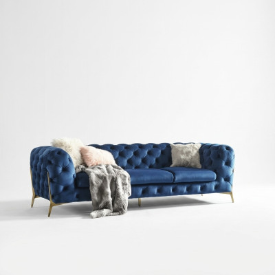 Chesterfield Textil Sofa Polster Sitz Couch Big XXL 3 Sitzer Stoff Couchen 