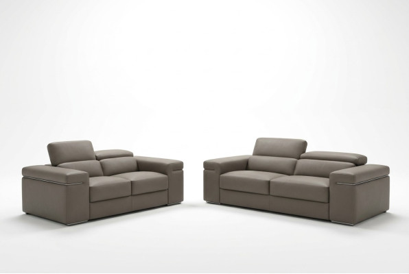 Verstellbare Ledercouch Sitz Polster Wohnzimmer Set Leder Garnitur Sofa Couch 3+2+1