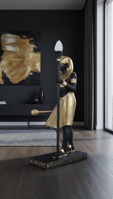 Stehleuchte Skulptur Figur Lampen Leuchte Ägypten Statue Figuren Skulpturen 2876