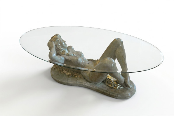 Erotischer Glastisch Skulptur Figur Couchtisch Tisch Sofa Bestell Tische Statue