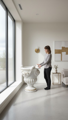 Design Blumen Topf Dekoration XXL Vase Vasen Handarbeit Deko Kelch Pokal 0857
