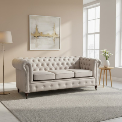 Chesterfield Sofagarnitur 3+2 Oxford Couch Polster Set Sofas Couchen Neu