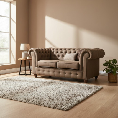 Chesterfield Büro Office Sofa Couch Textil Design Sitz Polster Cambridge Sofas