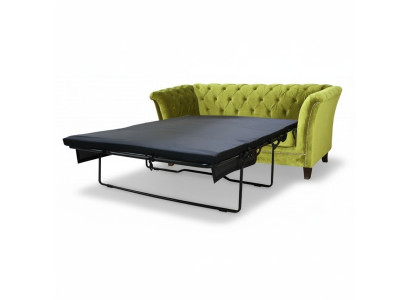 Chesterfield Schlafsofa 2 Sitzer Sofa Bettfunktion Couch Polster Sofas