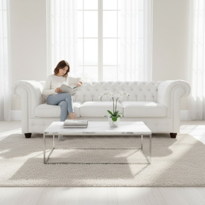 Design Klassiker Chesterfield Big XXL Couch Leder Textil Sofas Couchen 3 Sitzer