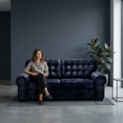 Design 2 Sitzer Relax Sofas Club Lounge Sofa Polster Couch Stoff Couchen Textil