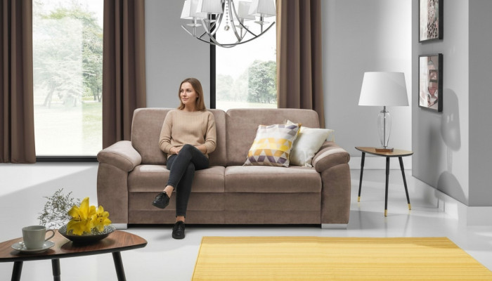 Design Sofa Couch Polster 3 Sitzer Sofas Couchen Sitz Garnitur Stoff Neu
