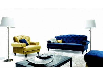 Chesterfield 3 Sitzer Designer Sofa Couch Polster Sofas Couchen Textil Lamezia