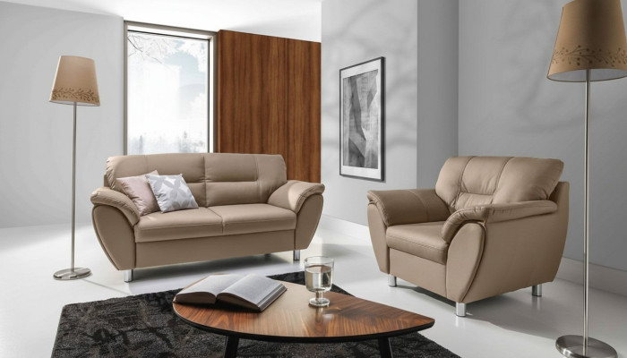 Garnitur Sofagarnitur 2+1 Sitzer Couche Sofa Couchen Polster Stoff Sofas