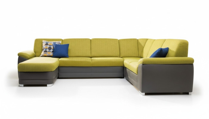 Ecksofa Wohnlandschaft Sofa Couch Polster Eck Garnitur U Form Stoff Sofas Neu