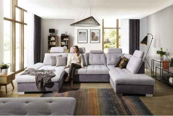 Multifunktions Couch Ecksofa Couch Polster Verstellbarer Rücken Wohnlandschaft