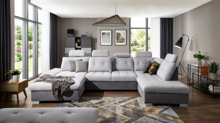 Multifunktions Couch Ecksofa Couch Polster Verstellbarer Rücken Wohnlandschaft