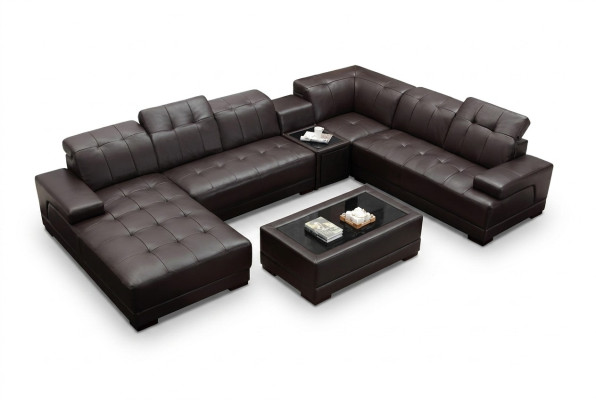XXL Leder Big Wohnzimmer Sofa Couch Ecksofa Sofas Couchen Polster