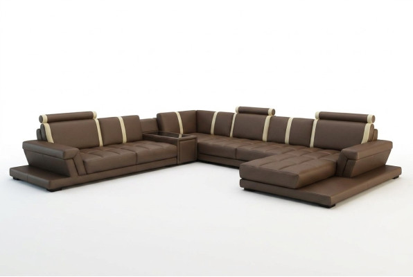 Ledersofa Sofa Couch Polster Wohnlandschaft Designer Ledersofa
