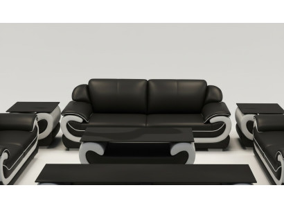 Ledersofa Couch Wohnlandschaft 3 Sitzer Design Modern Sofa Couchen