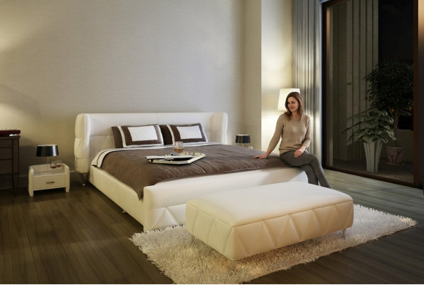Modernes Design Bett Hotel XXL Betten Luxus Stil Doppel Leder 140 160 180x200cm