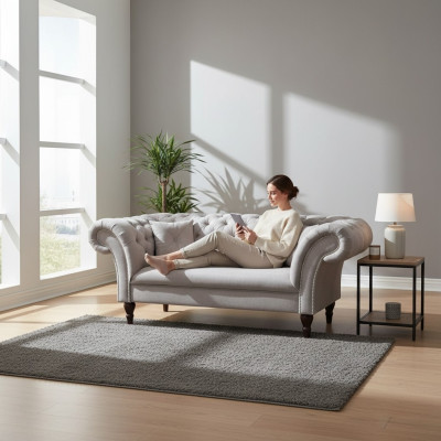 Chesterfield 2 Sitzer Couch Polster Sofa design club lounge 2er polstergarnitur